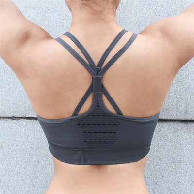 Seamless Double-Strap Sports Bra – Quick-Dry Yoga & Running Tank for Women, Plus Size