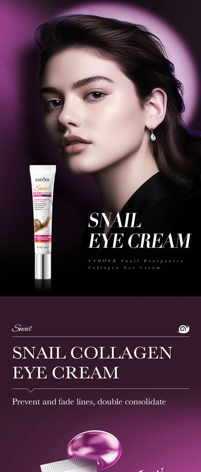 Snail Collagen Eye Cream Anti Dark Circles Remove Eyes Bags Moisturizing Firming Beauty Eyes Skin Care Products