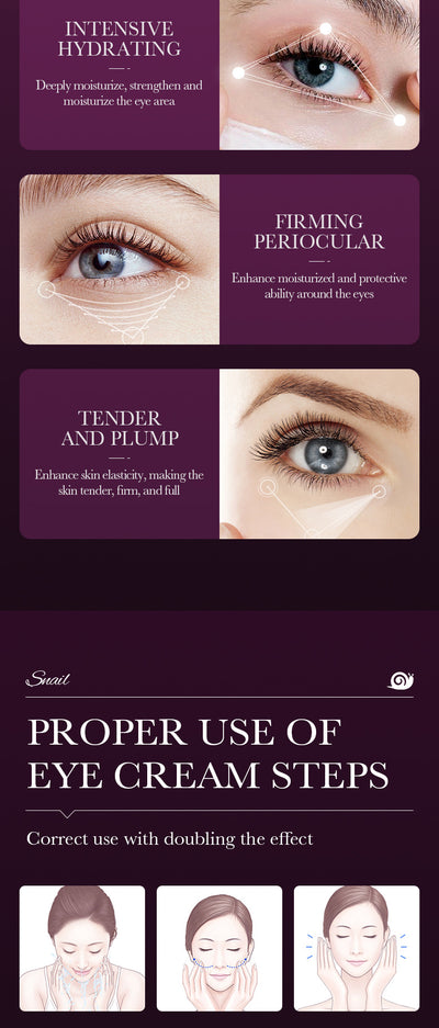 Snail Collagen Eye Cream Anti Dark Circles Remove Eyes Bags Moisturizing Firming Beauty Eyes Skin Care Products