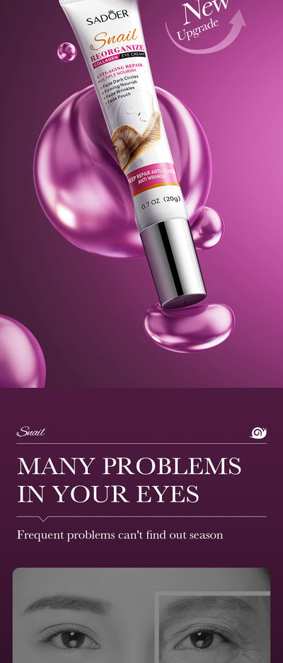 Snail Collagen Eye Cream Anti Dark Circles Remove Eyes Bags Moisturizing Firming Beauty Eyes Skin Care Products