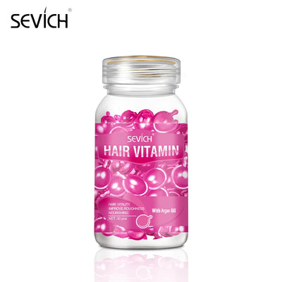 30pcs Sevich Hair Vitamin Capsules – Keratin Complex Oil for Hair Loss, Frizz Repair & Silky Smooth Hair