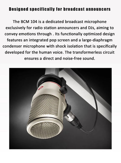 BCM104  microphone professional pc  studio recording  live streaming podcast gaming gamer Condenser Broadcast  mic & Vocal Musi