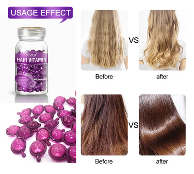30pcs Sevich Hair Vitamin Capsules – Keratin Complex Oil for Hair Loss, Frizz Repair & Silky Smooth Hair