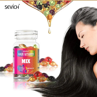 30pcs Sevich Hair Vitamin Capsules – Keratin Complex Oil for Hair Loss, Frizz Repair & Silky Smooth Hair