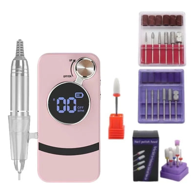 35000RPM Rechargeable Electric Nail Drill – Portable Professional File for Acrylic & Gel Nails