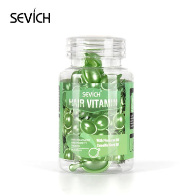 30pcs Sevich Hair Vitamin Capsules – Keratin Complex Oil for Hair Loss, Frizz Repair & Silky Smooth Hair