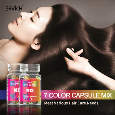 30pcs Sevich Hair Vitamin Capsules – Keratin Complex Oil for Hair Loss, Frizz Repair & Silky Smooth Hair