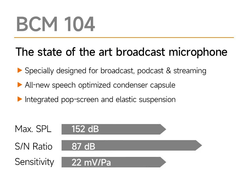 BCM104  microphone professional pc  studio recording  live streaming podcast gaming gamer Condenser Broadcast  mic & Vocal Musi