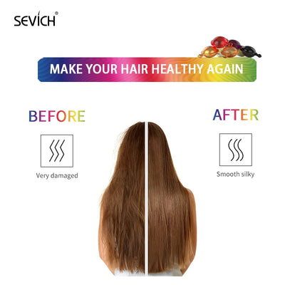 30pcs Sevich Hair Vitamin Capsules – Keratin Complex Oil for Hair Loss, Frizz Repair & Silky Smooth Hair