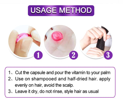 30pcs Sevich Hair Vitamin Capsules – Keratin Complex Oil for Hair Loss, Frizz Repair & Silky Smooth Hair