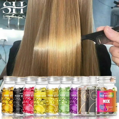 30pcs Sevich Hair Vitamin Capsules – Keratin Complex Oil for Hair Loss, Frizz Repair & Silky Smooth Hair