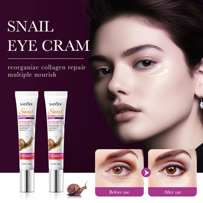 Snail Collagen Eye Cream Anti Dark Circles Remove Eyes Bags Moisturizing Firming Beauty Eyes Skin Care Products