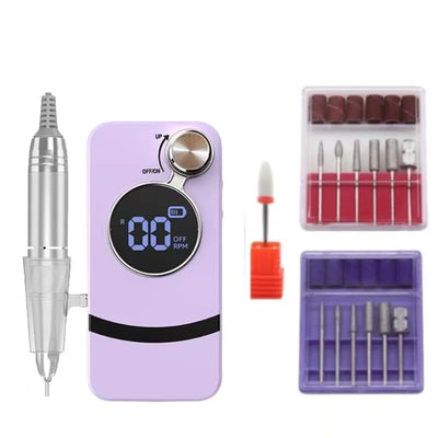 35000RPM Rechargeable Electric Nail Drill – Portable Professional File for Acrylic & Gel Nails