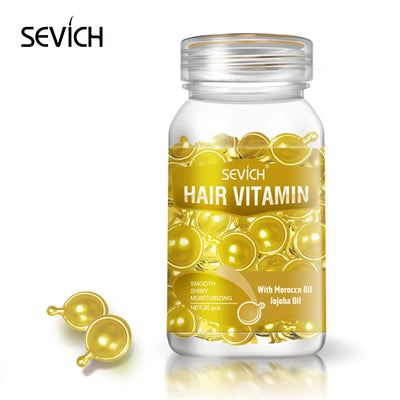 30pcs Sevich Hair Vitamin Capsules – Keratin Complex Oil for Hair Loss, Frizz Repair & Silky Smooth Hair