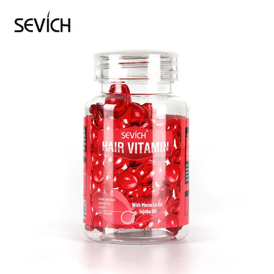 30pcs Sevich Hair Vitamin Capsules – Keratin Complex Oil for Hair Loss, Frizz Repair & Silky Smooth Hair