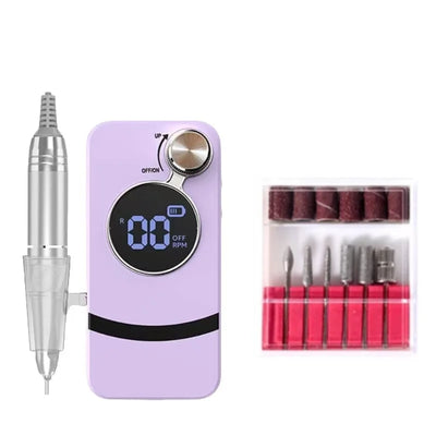 35000RPM Rechargeable Electric Nail Drill – Portable Professional File for Acrylic & Gel Nails