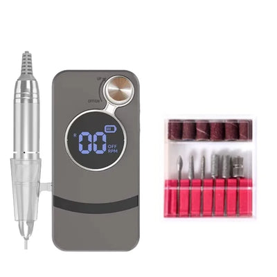 35000RPM Rechargeable Electric Nail Drill – Portable Professional File for Acrylic & Gel Nails