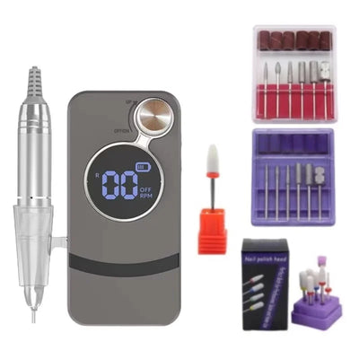 35000RPM Rechargeable Electric Nail Drill – Portable Professional File for Acrylic & Gel Nails