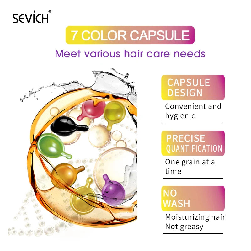 30pcs Sevich Hair Vitamin Capsules – Keratin Complex Oil for Hair Loss, Frizz Repair & Silky Smooth Hair