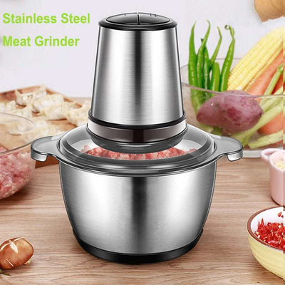 500W Electric Meat Grinder – 2L/3L/5L Stainless Steel Food Processor & Chopper for Home Kitchen