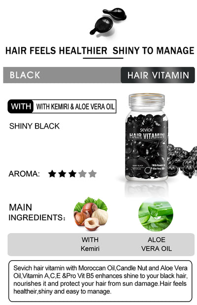 30pcs Sevich Hair Vitamin Capsules – Keratin Complex Oil for Hair Loss, Frizz Repair & Silky Smooth Hair