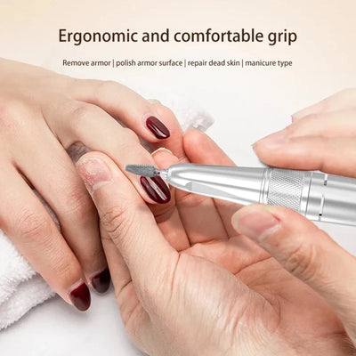 35000RPM Rechargeable Electric Nail Drill – Portable Professional File for Acrylic & Gel Nails